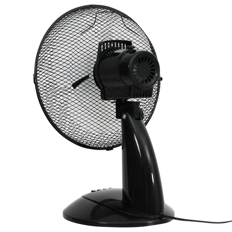 Tischventilator 3 Geschwindigkeiten 30 cm 40 W Schwarz