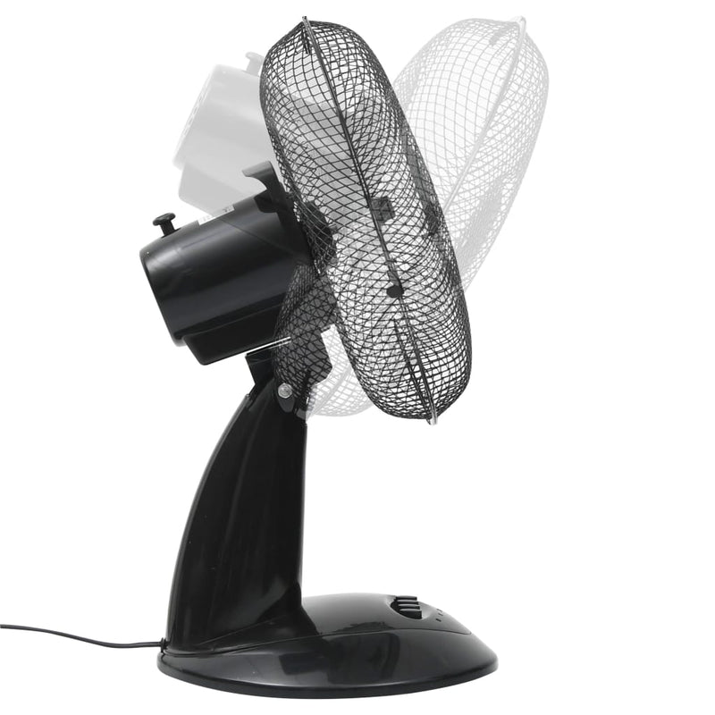 Tischventilator 3 Geschwindigkeiten 30 cm 40 W Schwarz