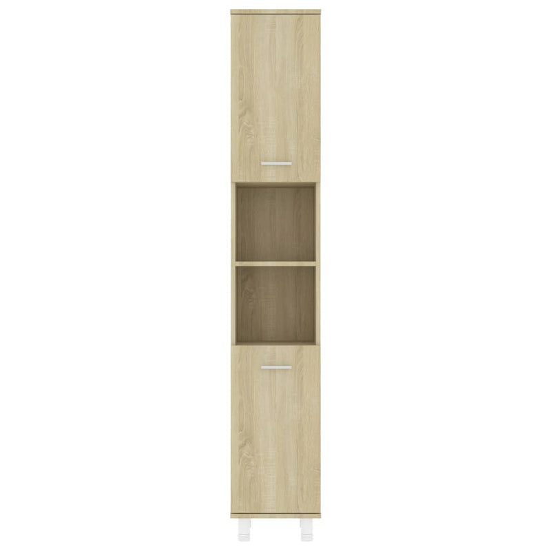 Badezimmerschrank Sonoma-Eiche 30x30x179 cm Holzwerkstoff