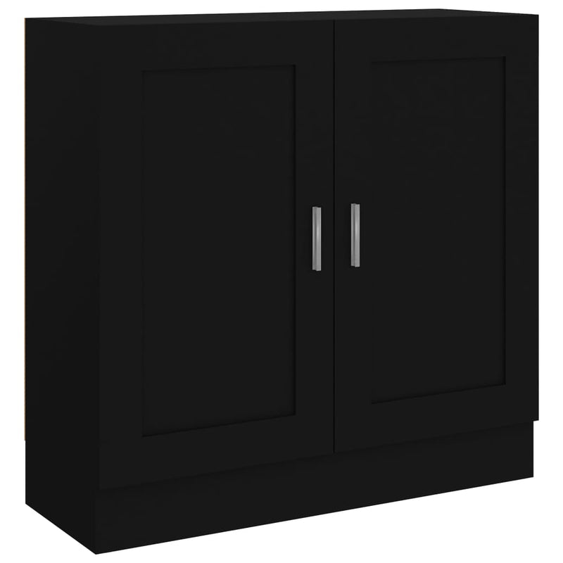 Bücherschrank Schwarz 82,5x30,5x80 cm Holzwerkstoff