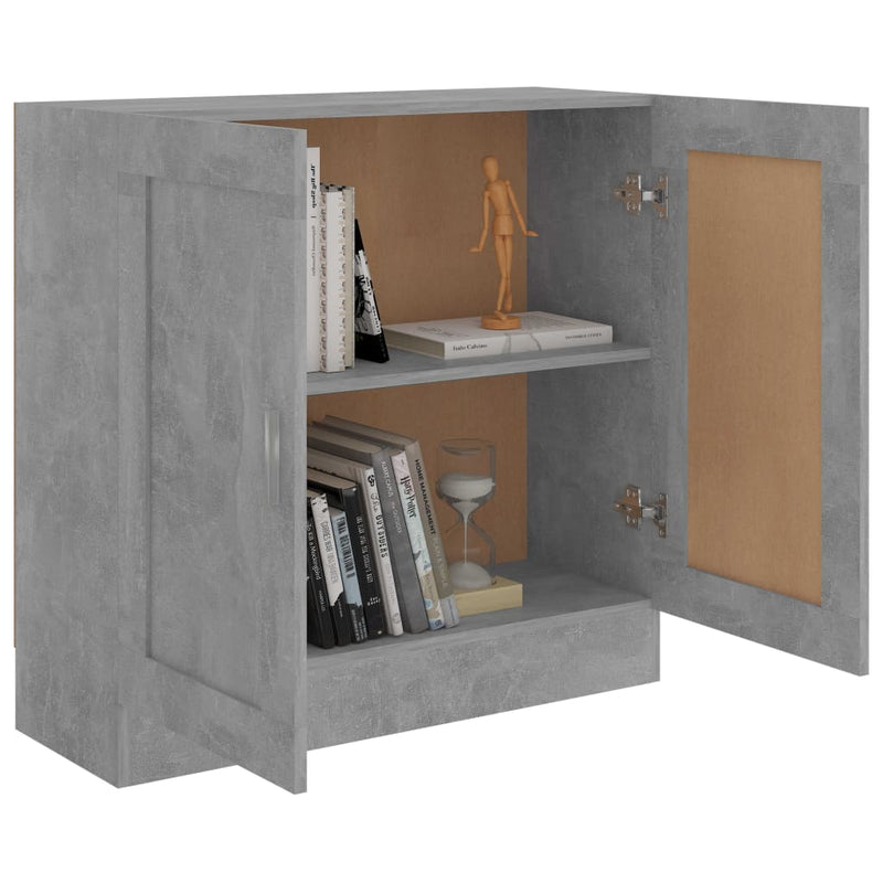 Bücherschrank Betongrau 82,5x30,5x80 cm Holzwerkstoff