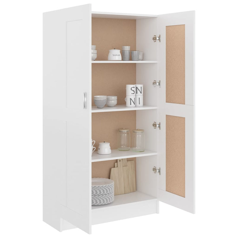 Bücherschrank Weiß 82,5x30,5x150 cm Holzwerkstoff