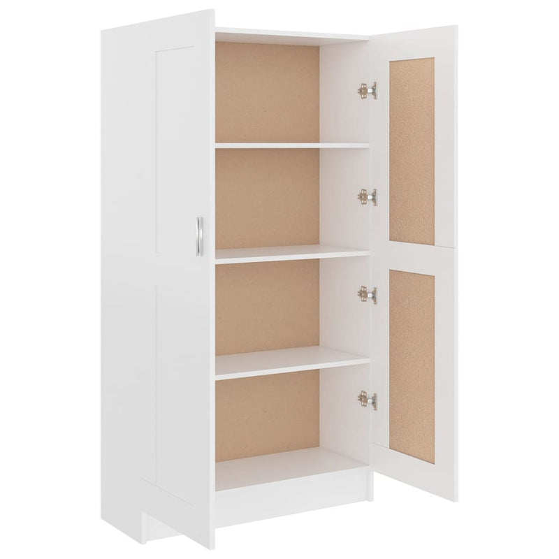 Bücherschrank Weiß 82,5x30,5x150 cm Holzwerkstoff