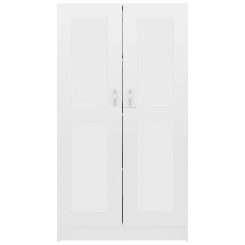 Bücherschrank Hochglanz-Weiß 82,5x30,5x150 cm Holzwerkstoff