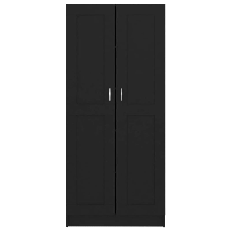 Bücherschrank Schwarz 82,5x30,5x185,5 cm Holzwerkstoff