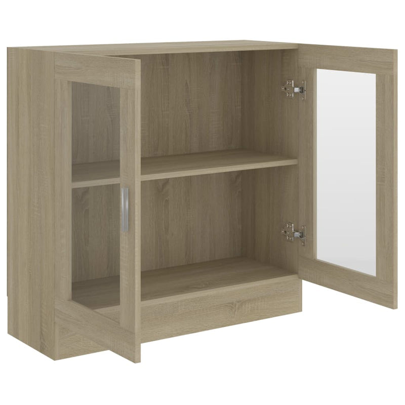 Vitrinenschrank Sonoma-Eiche 82,5x30,5x80 cm Holzwerkstoff