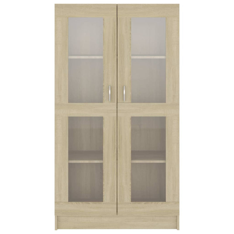 Vitrinenschrank Sonoma-Eiche 82,5x30,5x150 cm Holzwerkstoff