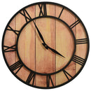 Wanduhr 39 Cm Braun Und Schwarz Mdf Und Eisen Braune Eiche
