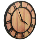Wanduhr 39 Cm Braun Und Schwarz Mdf Und Eisen Braune Eiche