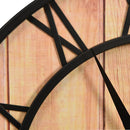 Wanduhr 39 Cm Braun Und Schwarz Mdf Und Eisen Braune Eiche