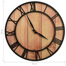 Wanduhr 39 Cm Braun Und Schwarz Mdf Und Eisen Braune Eiche
