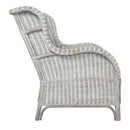 Sessel Mit Kissen Natürliches Rattan Und Leinen