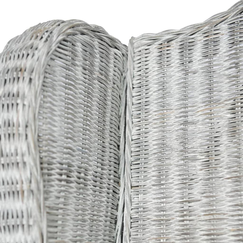 Sessel Mit Kissen Natürliches Rattan Und Leinen