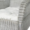 Sessel Mit Kissen Natürliches Rattan Und Leinen