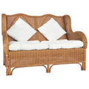 Sessel Mit Kissen Natürliches Rattan Und Leinen