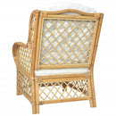 Sessel Mit Kissen Natürliches Rattan Und Leinen