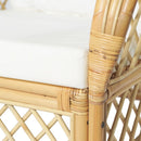 Sessel Mit Kissen Natürliches Rattan Und Leinen
