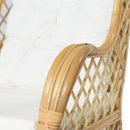 Sessel Mit Kissen Natürliches Rattan Und Leinen