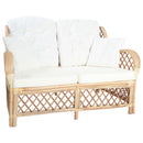 Sessel Mit Kissen Natürliches Rattan Und Leinen