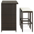 3-Tlg. Bar Set Poly Rattan