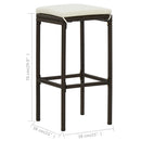 3-Tlg. Bar Set Poly Rattan
