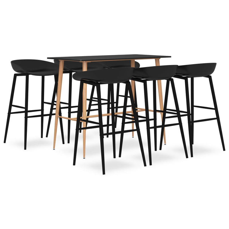 7-tlg. Bar-Set Schwarz