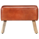 Sitzbank Turnbock-Design 58Cm Echtleder Mango Massivholz
