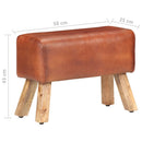 Sitzbank Turnbock-Design 58Cm Echtleder Mango Massivholz