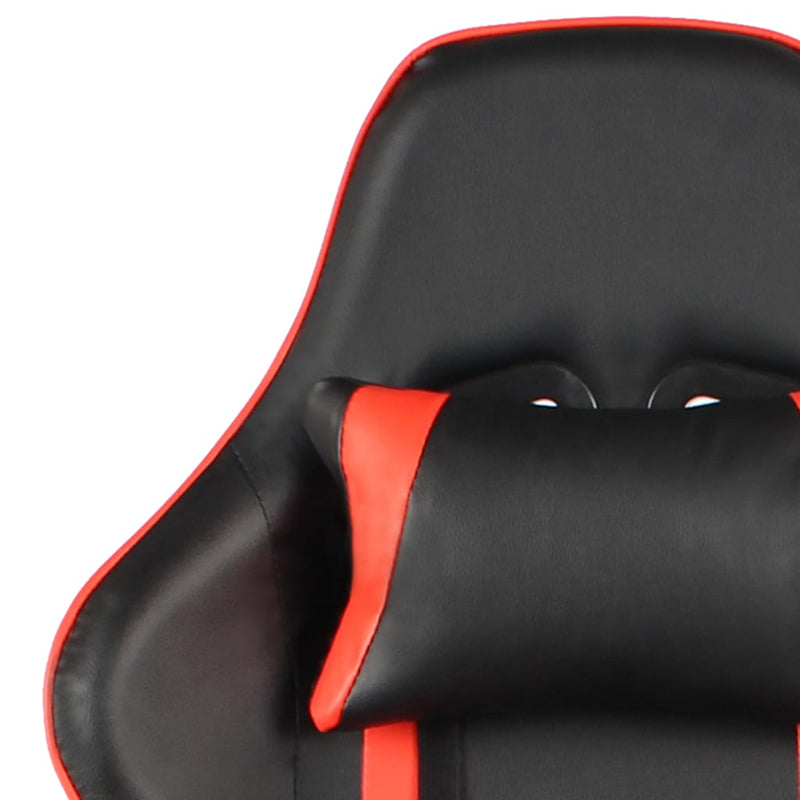 Gaming-Stuhl mit Fußstütze Drehbar Rot PVC