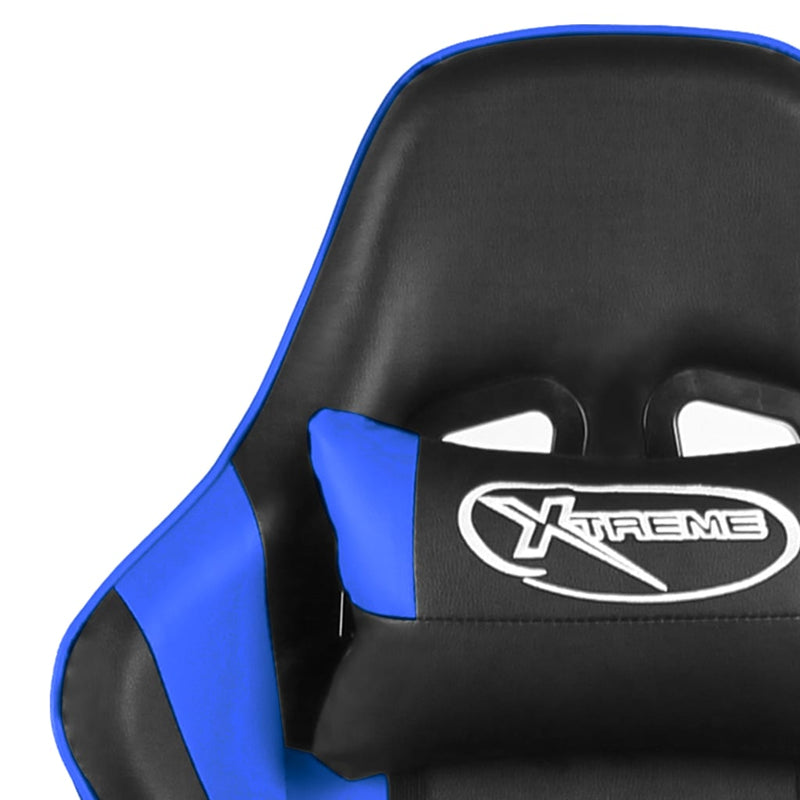 Gaming-Stuhl Drehbar Blau PVC