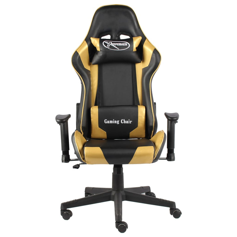 Gaming-Stuhl Drehbar Golden PVC