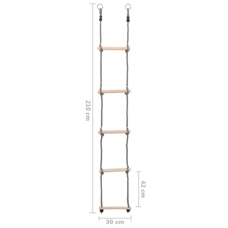 5-Stufen-Leiter 210 cm Kiefer Massivholz