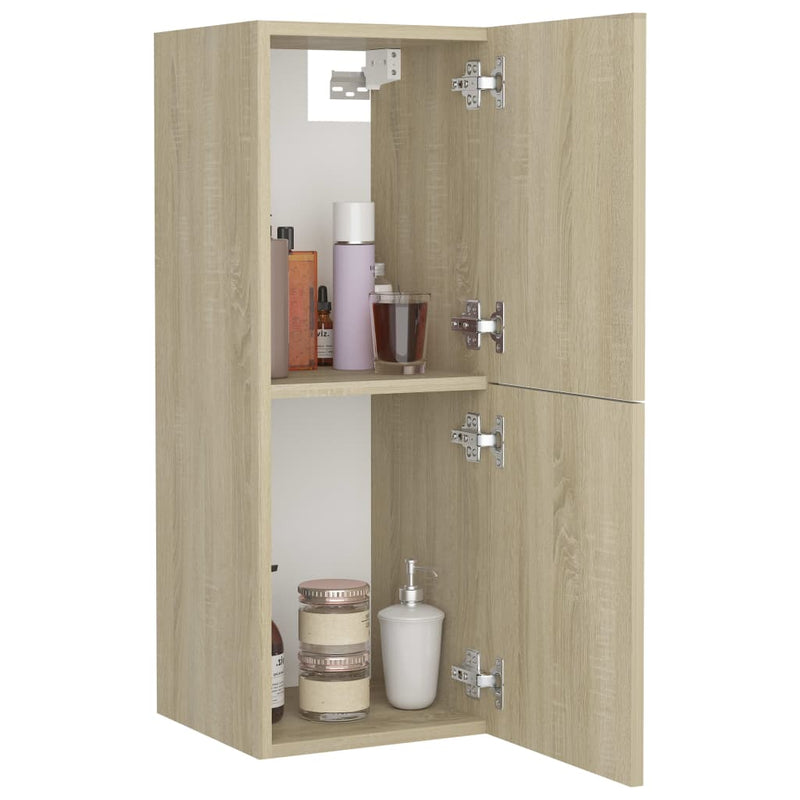 Badezimmerschrank Sonoma-Eiche 30x30x80 cm Holzwerkstoff