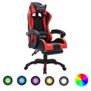 Gaming-Stuhl Mit Rgb Led-Leuchten Kunstleder