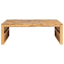 Couchtisch Erosion Teak Massivholz 110X35X38 Cm