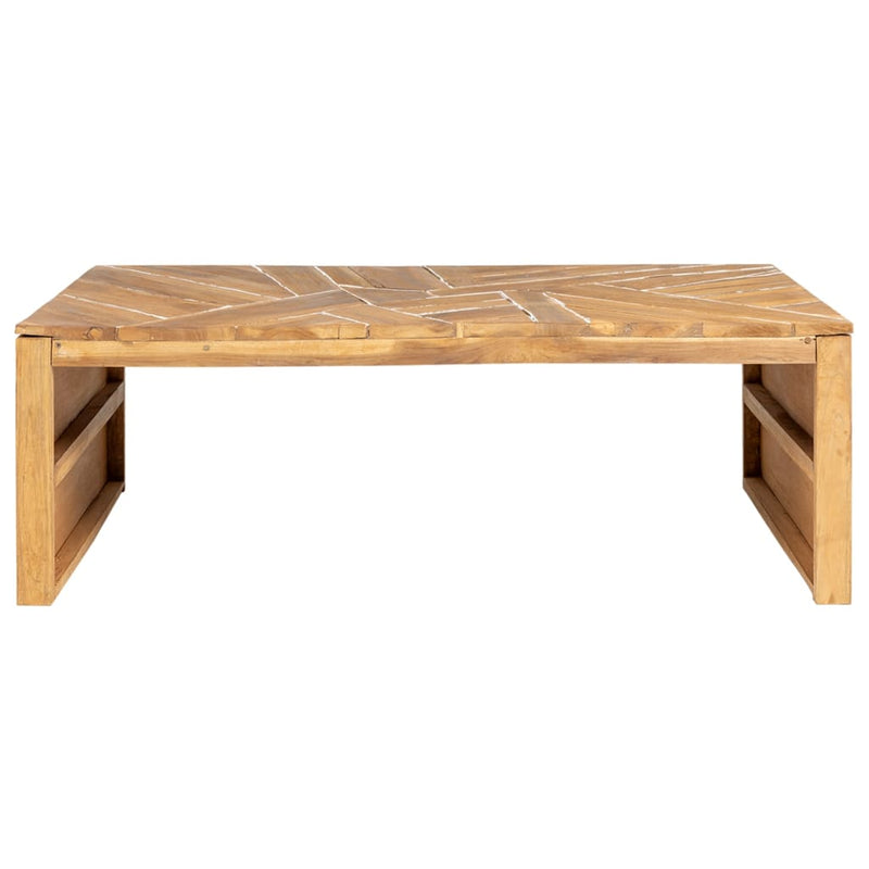 Couchtisch Erosion Teak Massivholz 110x35x38 cm