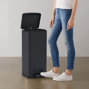 Mülleimer Mit Pedal Anti-Fingerabdruck 30 L N Edelstahl