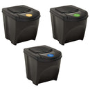 Stapelbare Mülleimer 3 Stk. 75 L