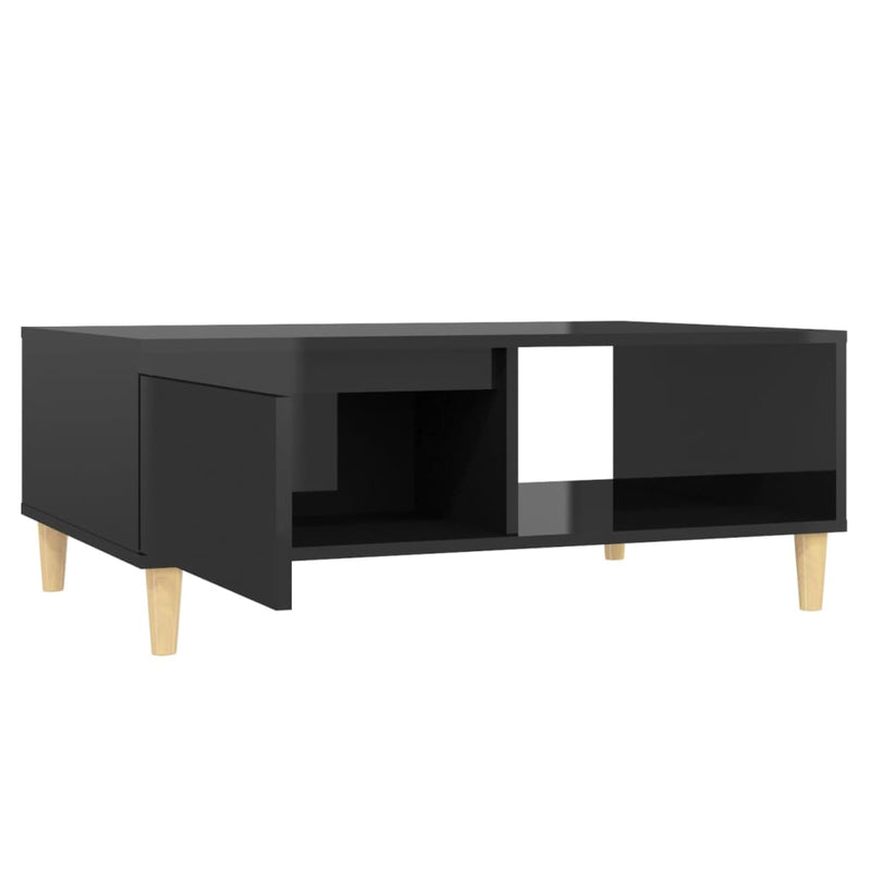 Couchtisch Hochglanz-Schwarz 90x60x35 cm Holzwerkstoff