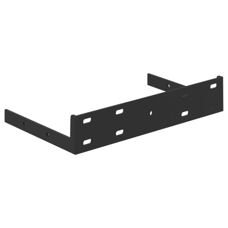 Schweberegale 4 Stk. Eichen-Optik und Weiß 23x23,5x3,8 cm MDF