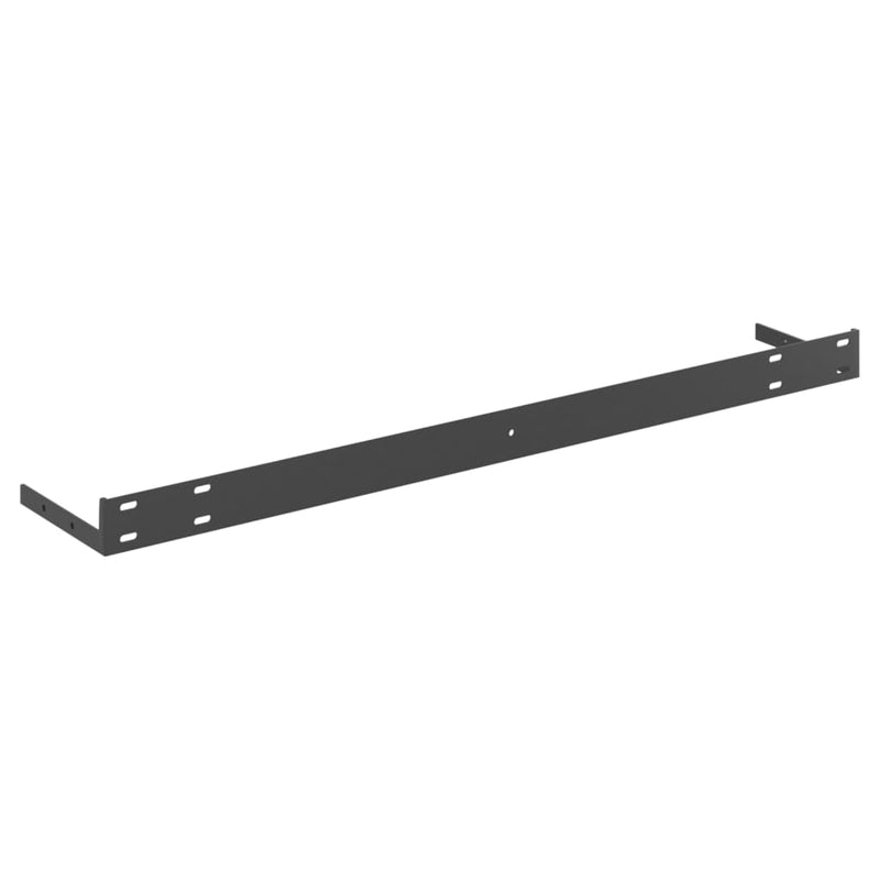 Schweberegale 2 Stk. Eichen-Optik und Weiß 80x23,5x3,8 cm MDF