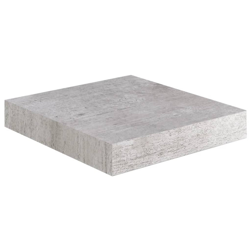 Schweberegale 2 Stk. Betongrau 23x23,5x3,8 cm MDF