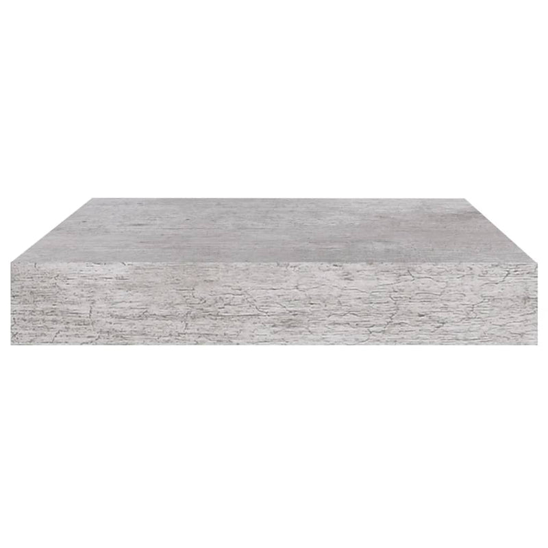 Schweberegale 2 Stk. Betongrau 23x23,5x3,8 cm MDF