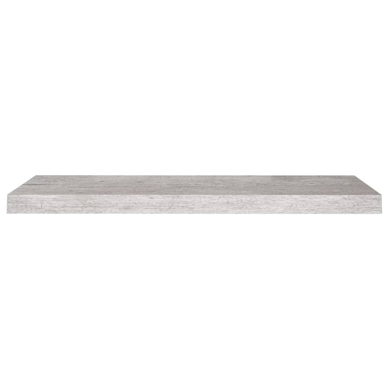 Schweberegale 2 Stk. Betongrau 80x23,5x3,8 cm MDF