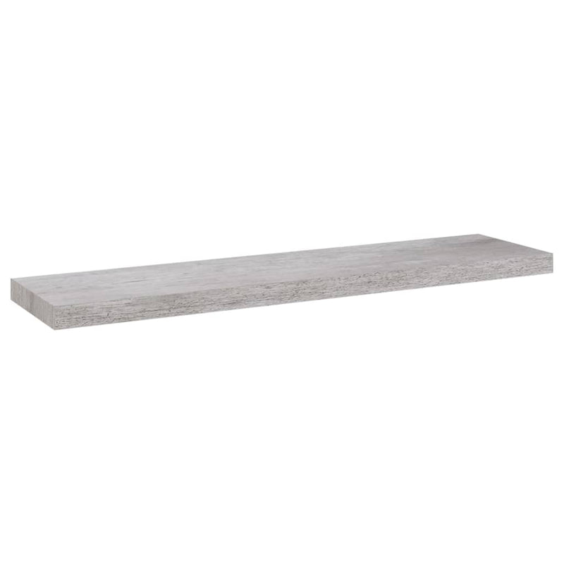 Schweberegale 2 Stk. Betongrau 90x23,5x3,8 cm MDF