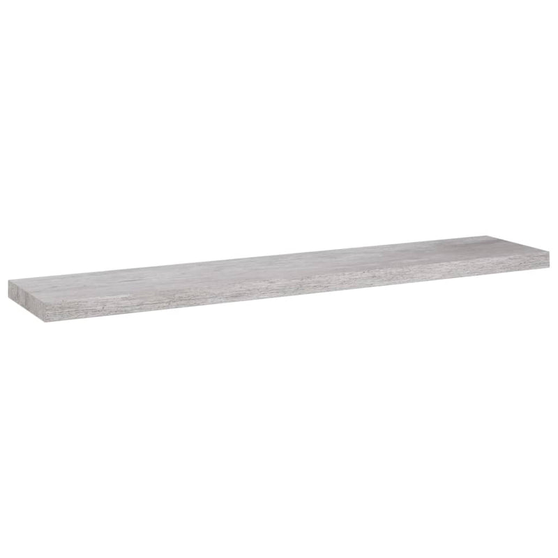 Schweberegale 2 Stk. Betongrau 120x23,5x3,8 cm MDF