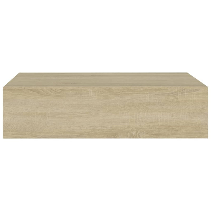 Wandregale mit Schubladen 2 Stk. Eichen-Optik 40x23,5x10 cm MDF