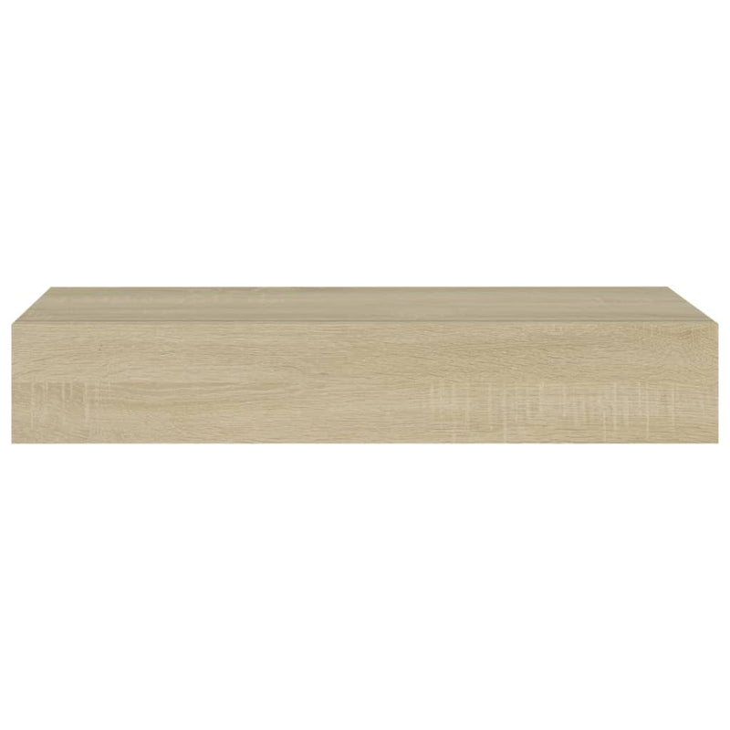 Wandregale mit Schubladen 2 Stk. Eichen-Optik 60x23,5x10 cm MDF