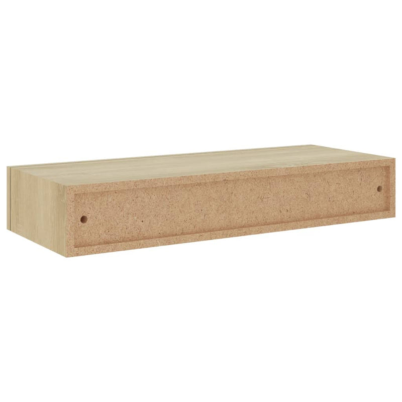 Wandregale mit Schubladen 2 Stk. Eichen-Optik 60x23,5x10 cm MDF