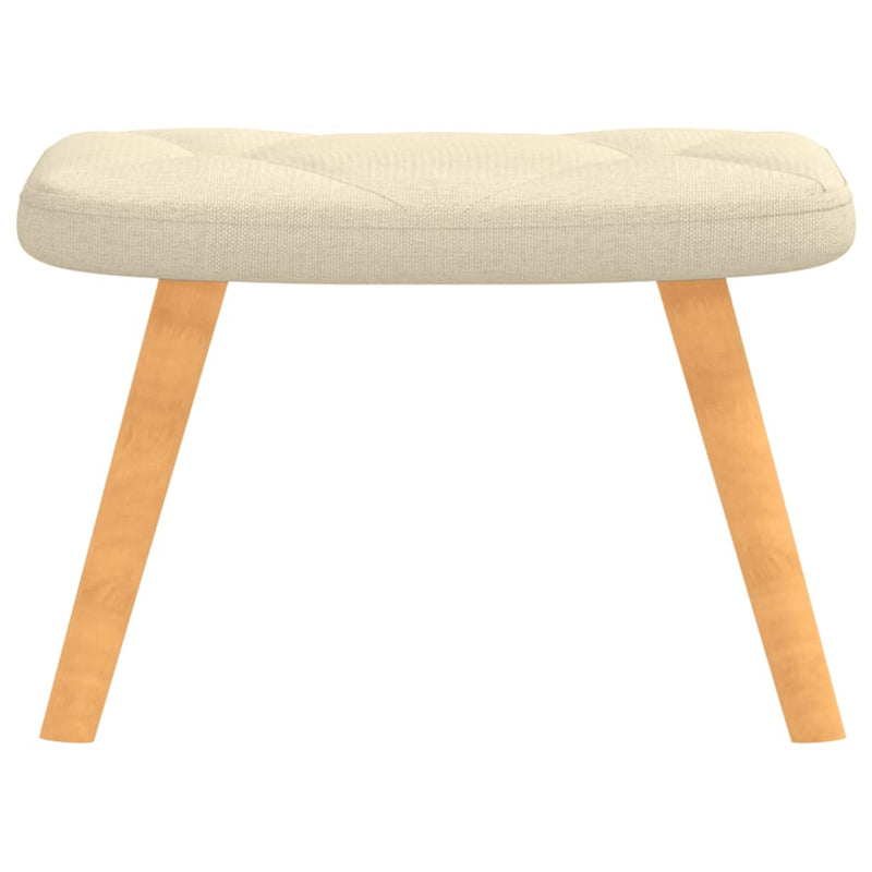 Relaxsessel mit Hocker Creme Stoff